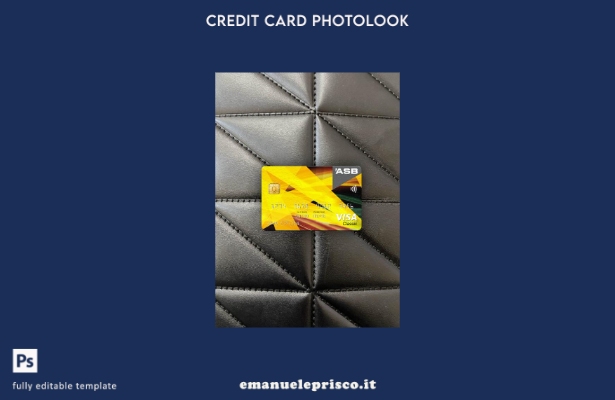modello frontale photolook per carta classica visto neozelandese ASB Bank in sti